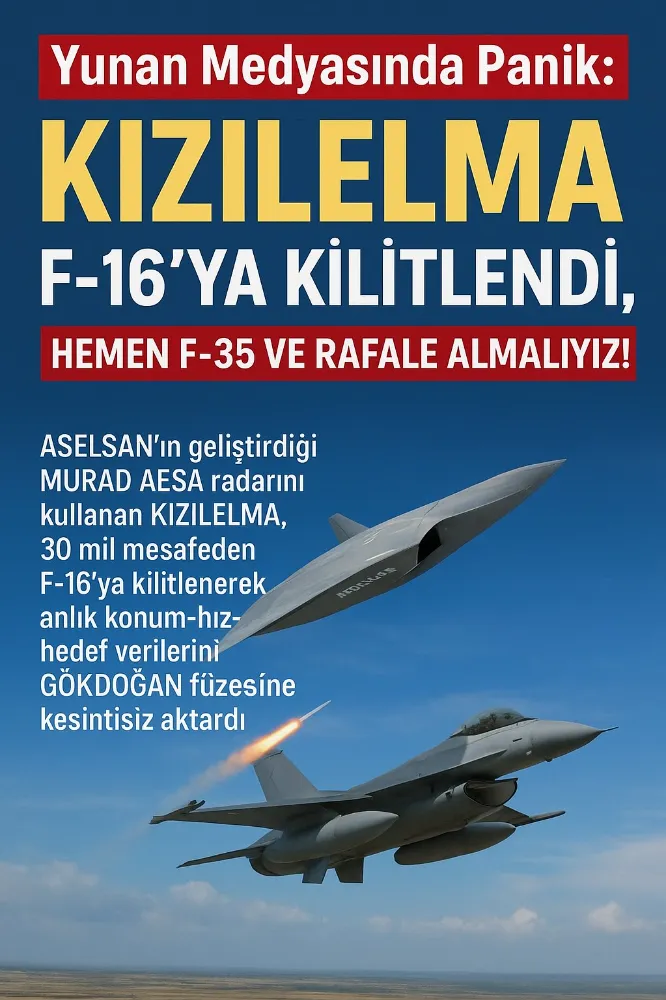 Yunan Medyasında KIZILELMA Alarmı: “F-16’ya Kilitlendi, Acilen F-35 ve Rafale Alınmalı”
