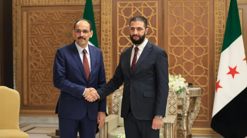 MİT Başkanı Kalın, Şam’da Suriye Cumhurbaşkanı Şara ile görüştü